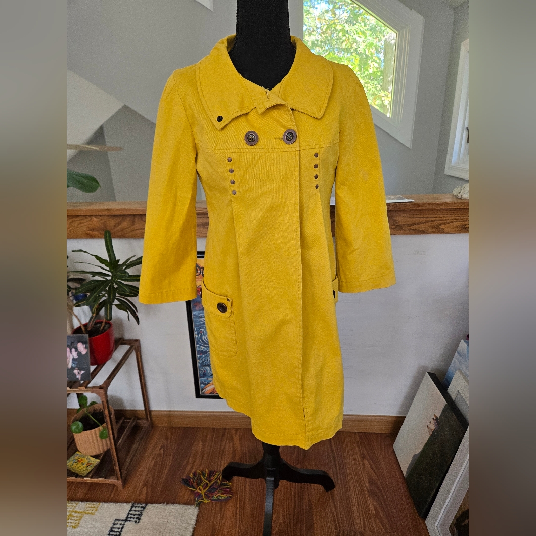 Tulle Peacoat With Metal Buttons Size S